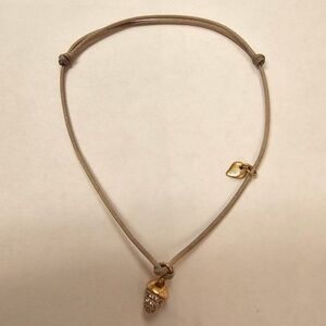 Tamara Comolli 18K Yellow Gold Diamond Pavé Acorn Cord Bracelet